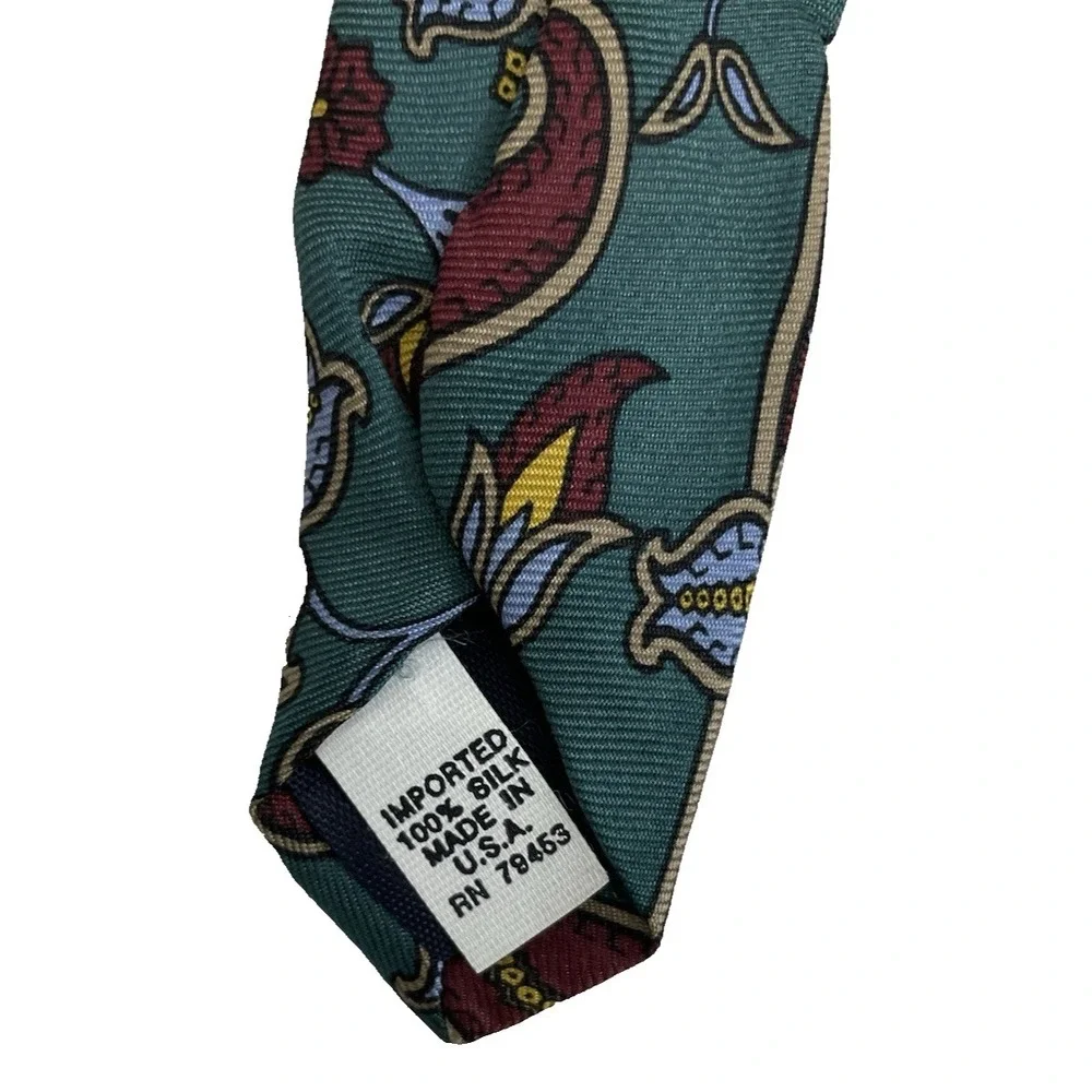Saddlebred Silk Ties Vintage Paisley Polka Dot Mens Necktie‎ Bundle 4pc USA Made
